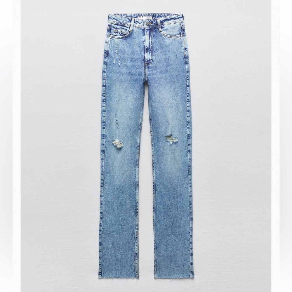 Zara Blue jeans. Z1975 High Rise Slim Flare size 2